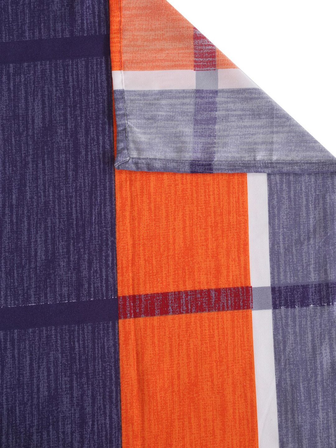 KLOTTHE Purple Geometric Cotton 210 TC Single Fine Bedsheet with a Pillow Cover-225 x 150 cm