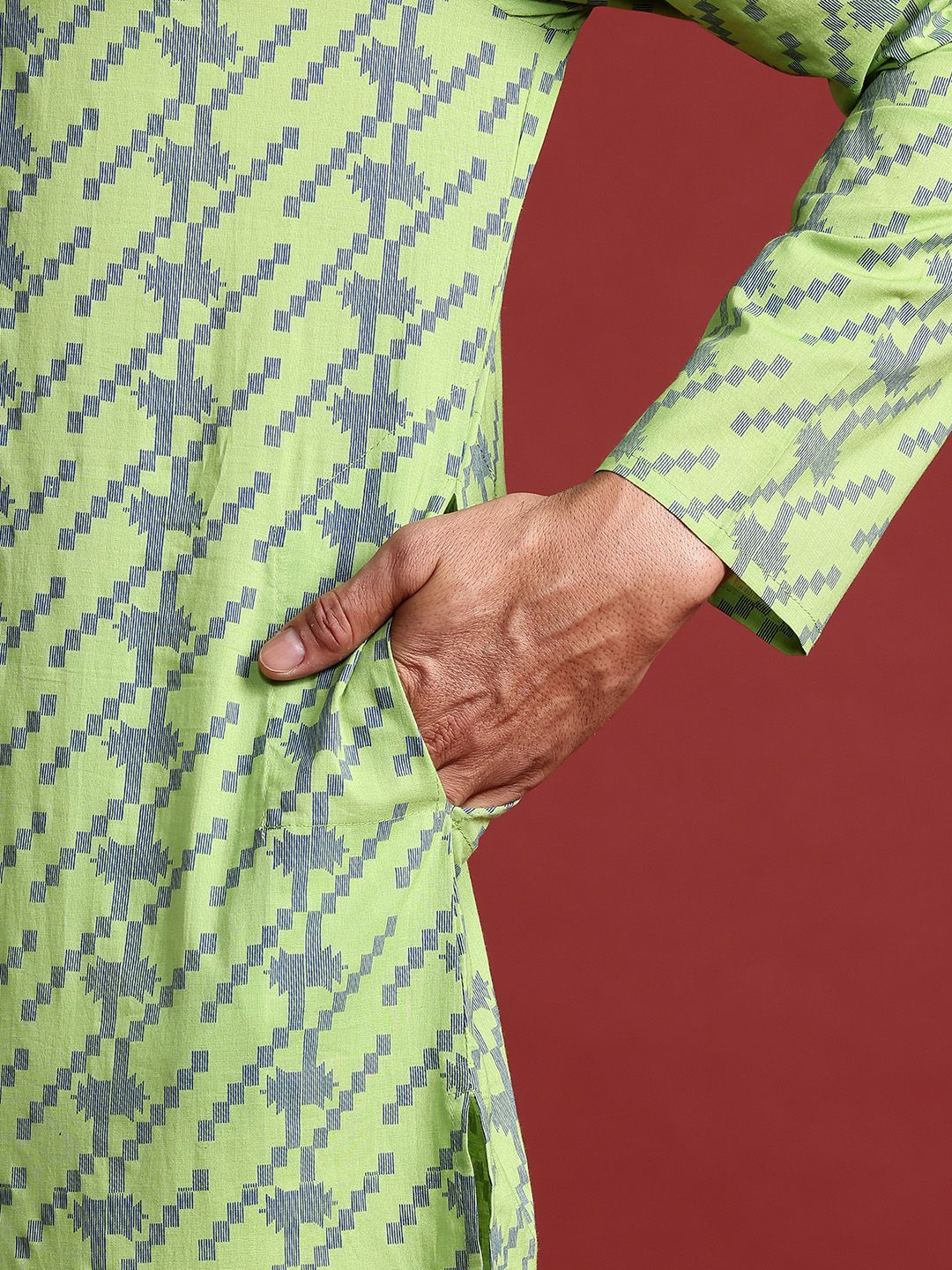 Anouk Pure Cotton Geometric Printed Kurta