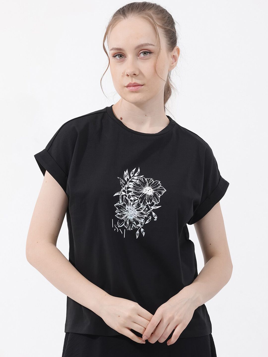 RAREISM Women Printed Extended Sleeves T-shirt