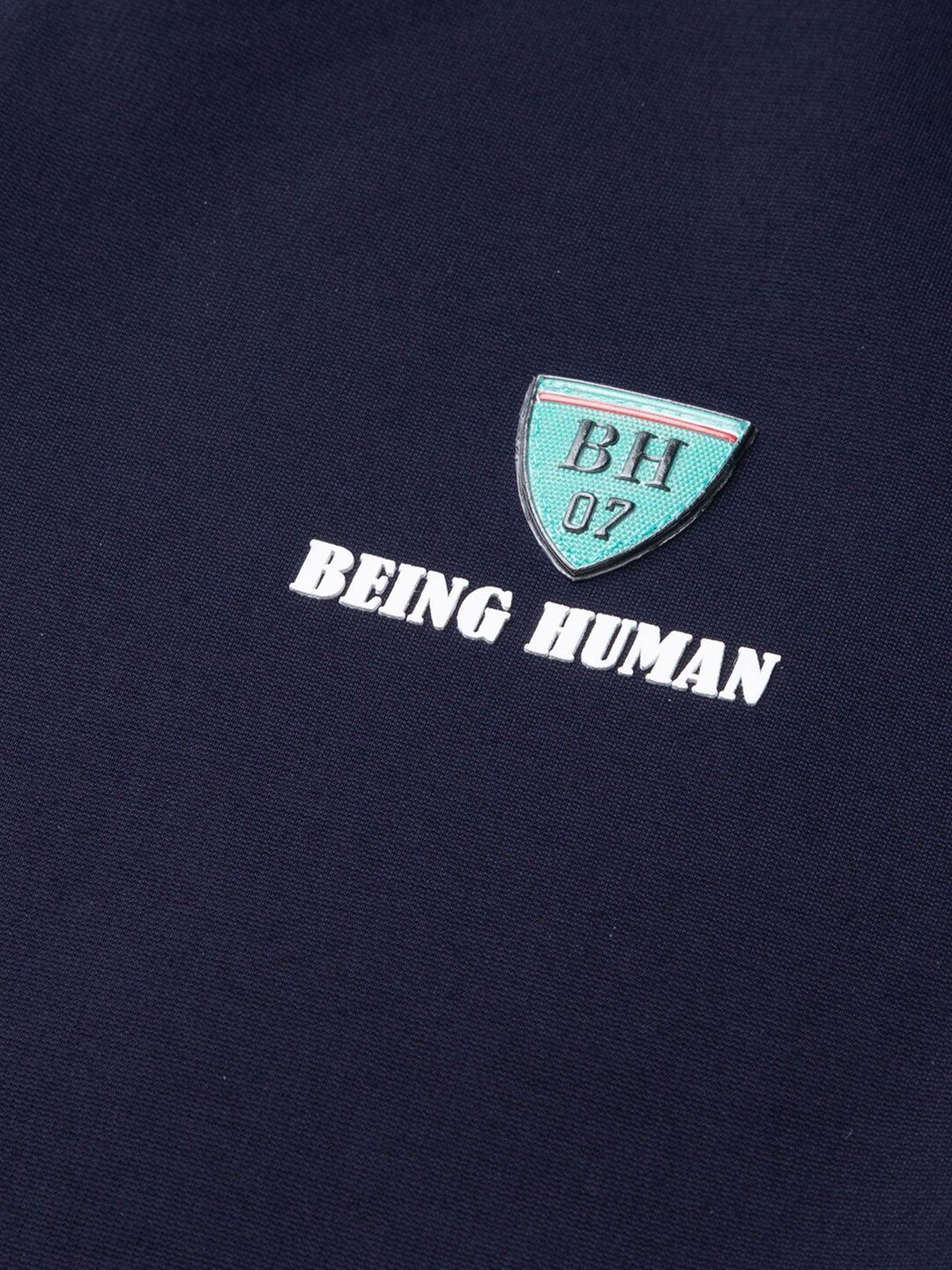 Being Human Men Navy Blue Printed Sweatshirt