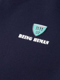 Being Human Men Navy Blue Printed Sweatshirt
