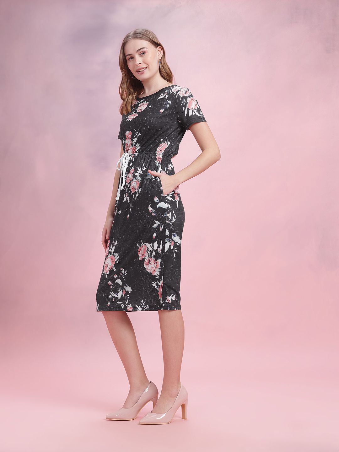 DressBerry Floral Print Bodycon Dress