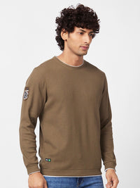 SPYKAR Slim Fit Full Sleeves Round Neck Cotton Sweatshirt