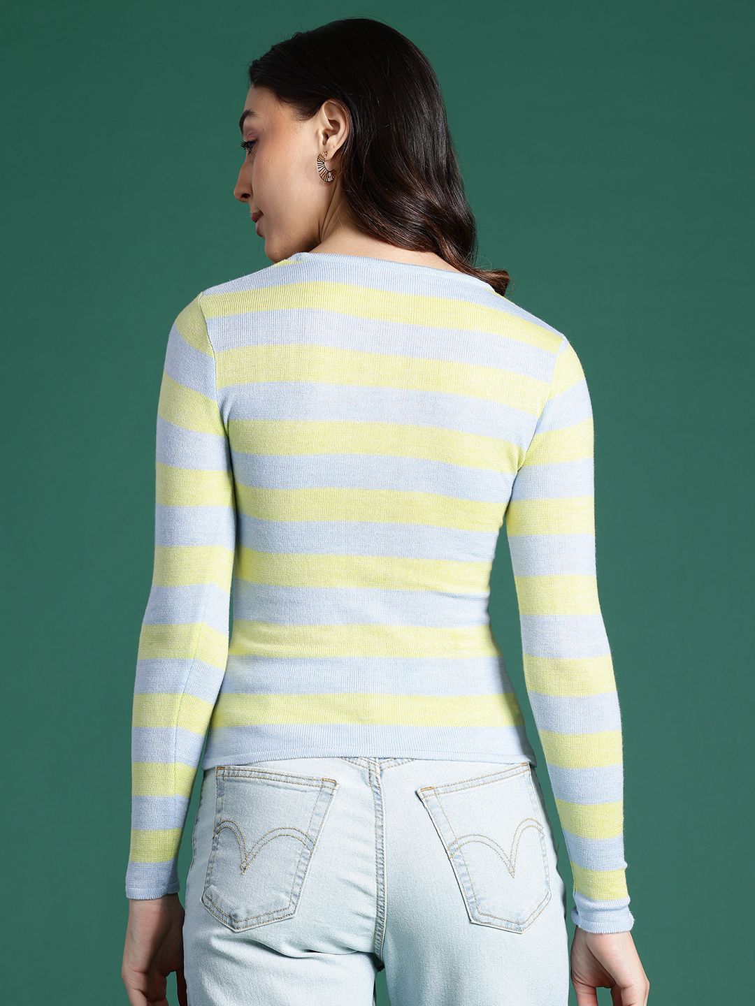 DressBerry Striped Acrylic Pullover