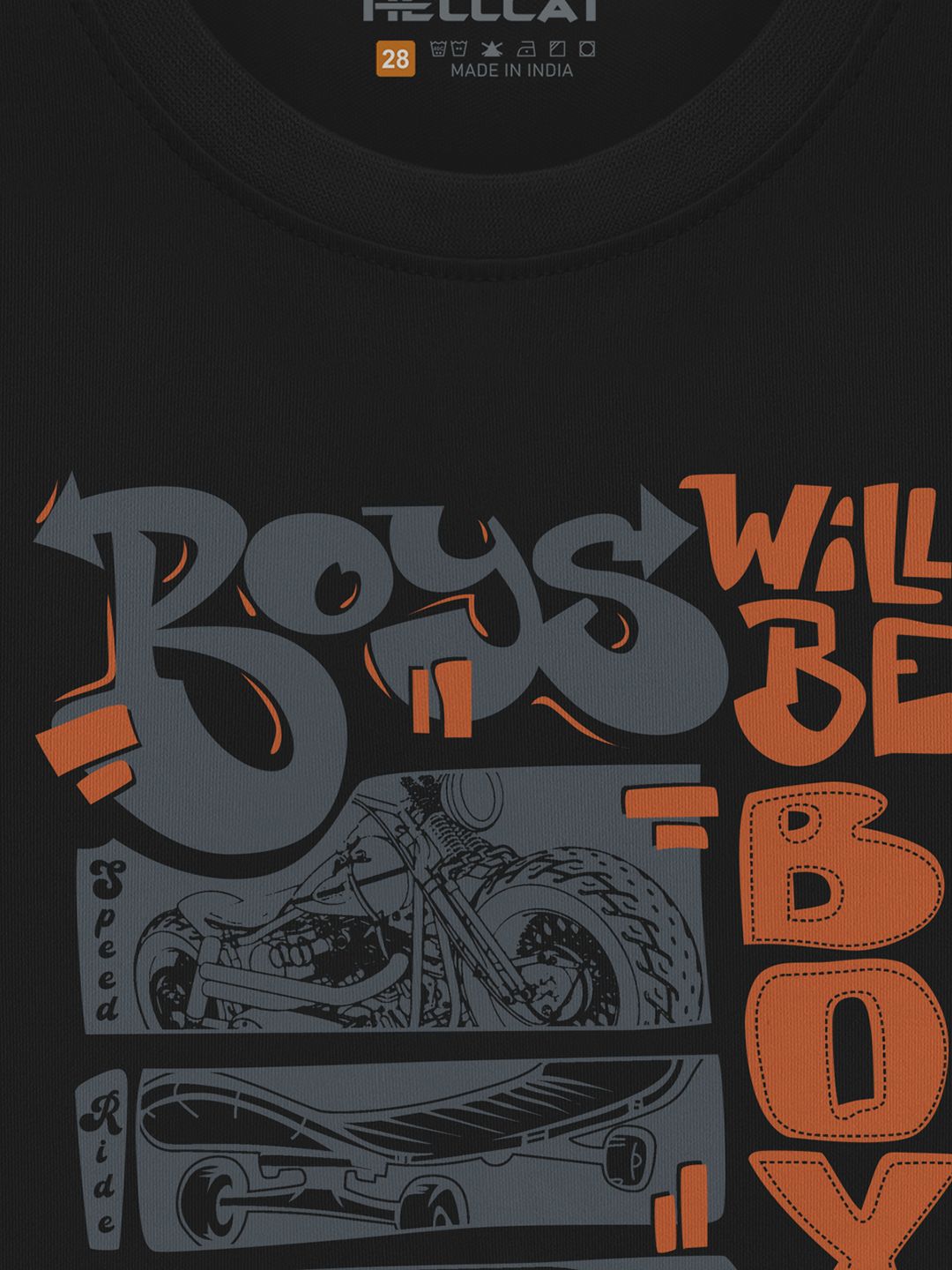 HELLCAT Boys Pack Of 3 Printed Cotton T-shirt