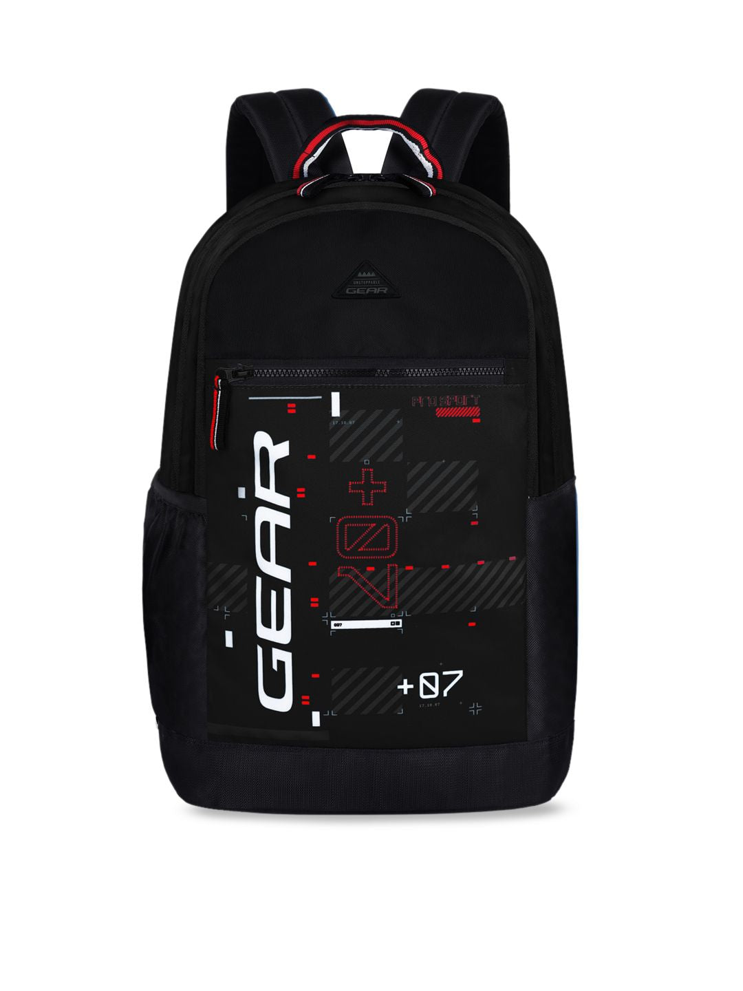 Gear Unisex Black & Red Graphic Backpack