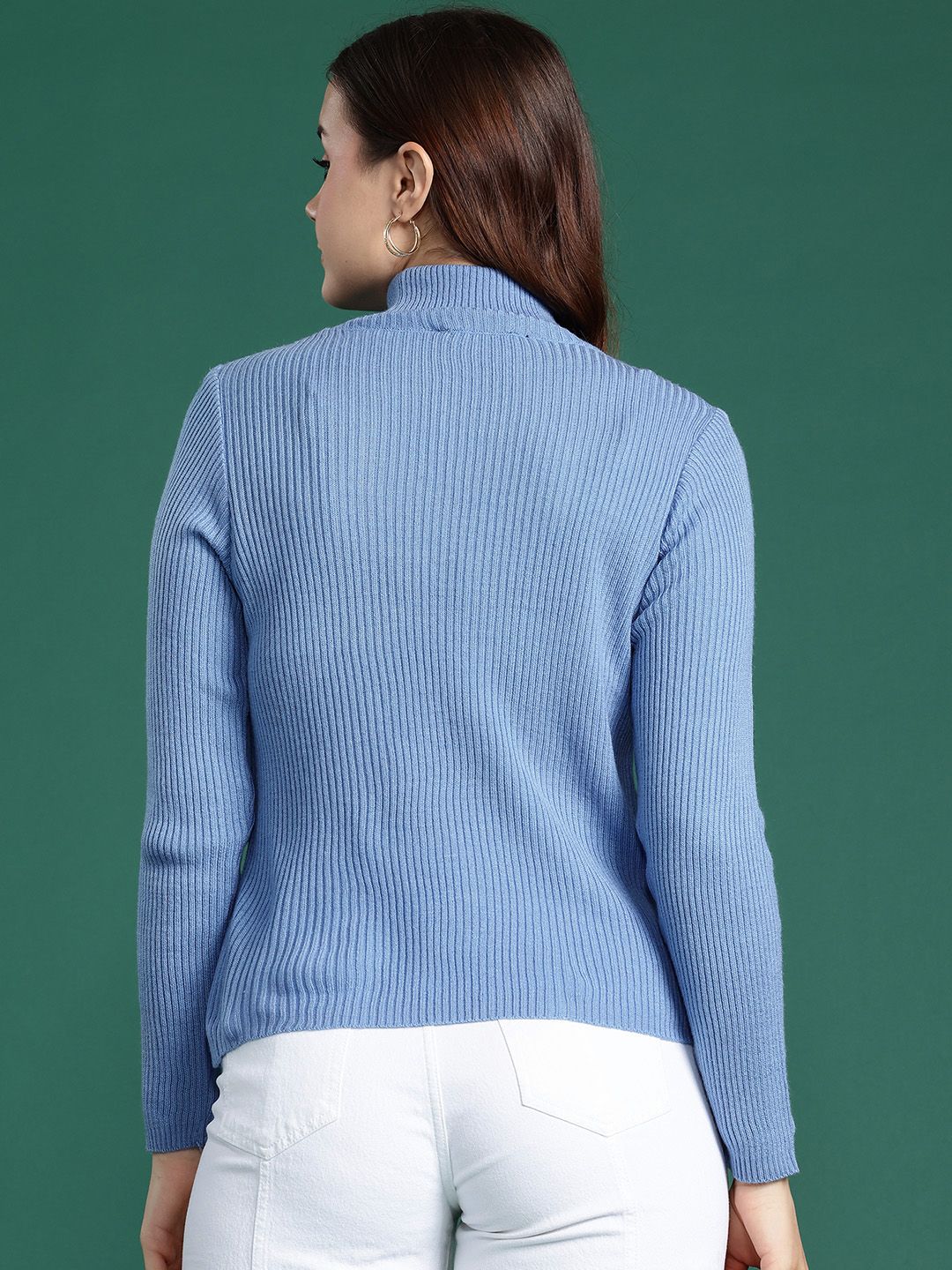 DressBerry Ribbed Turtleneck Pullover