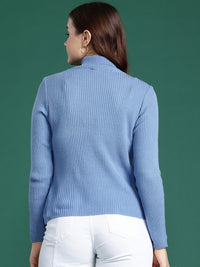 DressBerry Ribbed Turtleneck Pullover