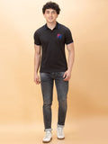 Being Human Men Polo Collar Applique T-shirt