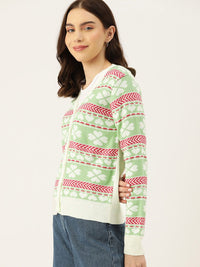 DressBerry Acrylic Fair Isle Cardigan