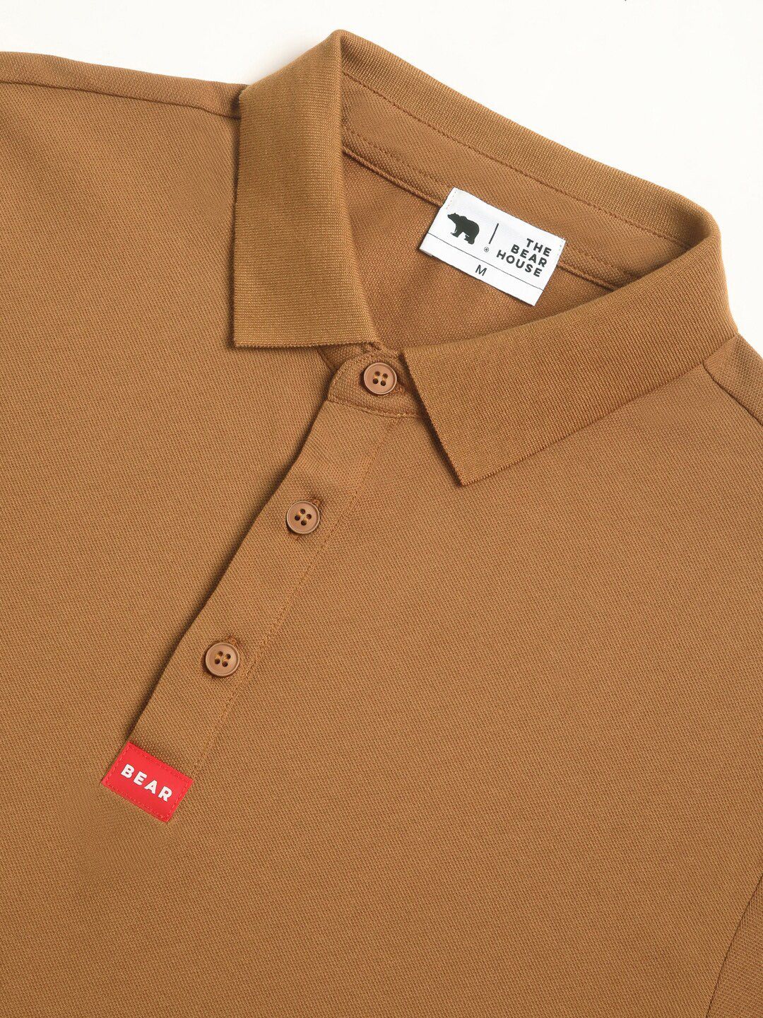 THE BEAR HOUSE Polo Collar Short Sleeves Slim Fit T-shirt