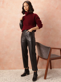 all about you Ribbed Acrylic Longline Pullover