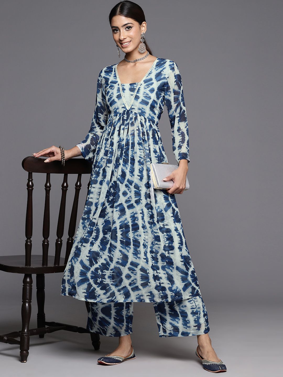 Varanga Printed Empire Kurta with Palazzos