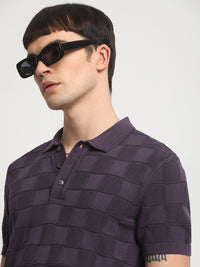 THE BEAR HOUSE Checked Polo Collar Cotton T-shirt