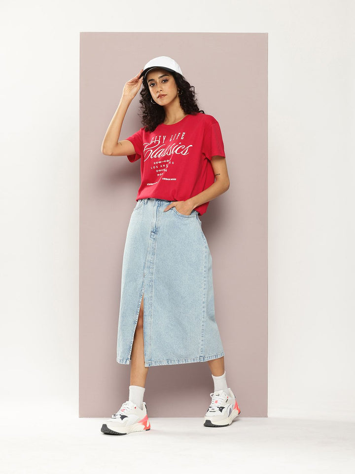 DILLINGER Typography Printed Pure Cotton Boxy T-shirt