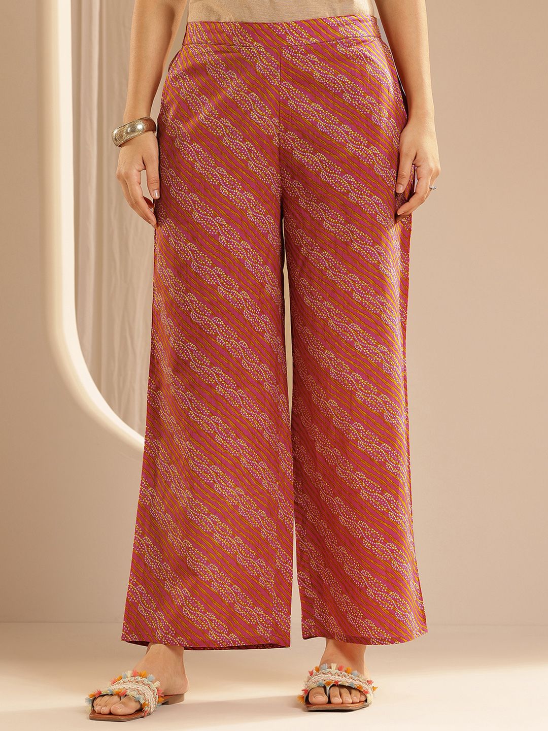 Libas Women Floral Printed Regular Pure Cotton Kurta with Palazzos