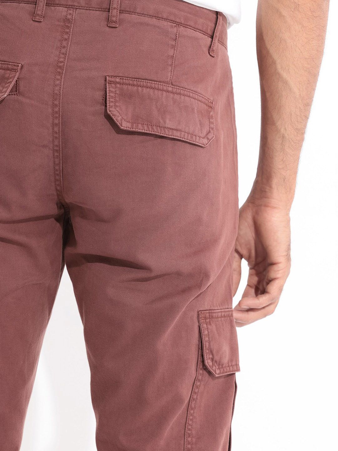 RARE RABBIT Men Inbuil Slim Fit Mid-Rise Plain Cotton Joggers