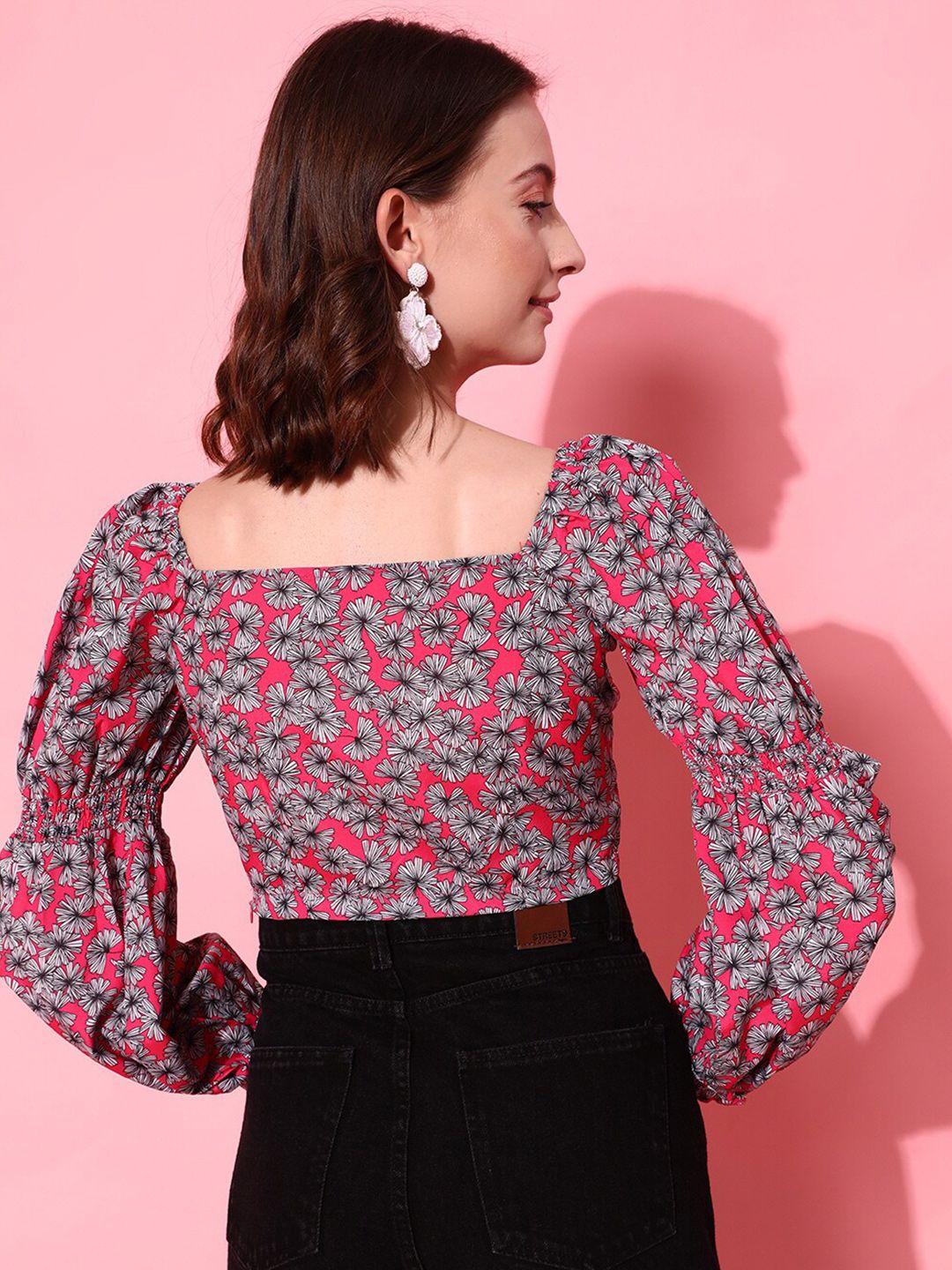 STREET 9 Fuchsia Floral Top