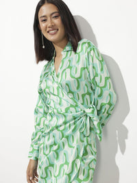 DressBerry Offset Repeat Wrap It Up Dress