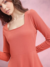 DressBerry Square Neck A-Line Dress