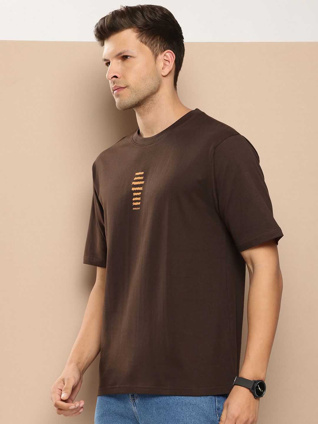 Difference of Opinion Men Typography Printed Pure Cotton T-shirt