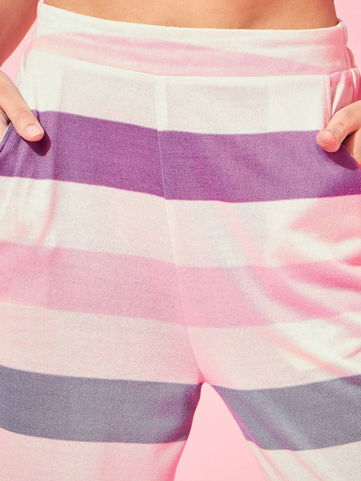 Athena Striped Sweatshirt With Joggers Co-Ords