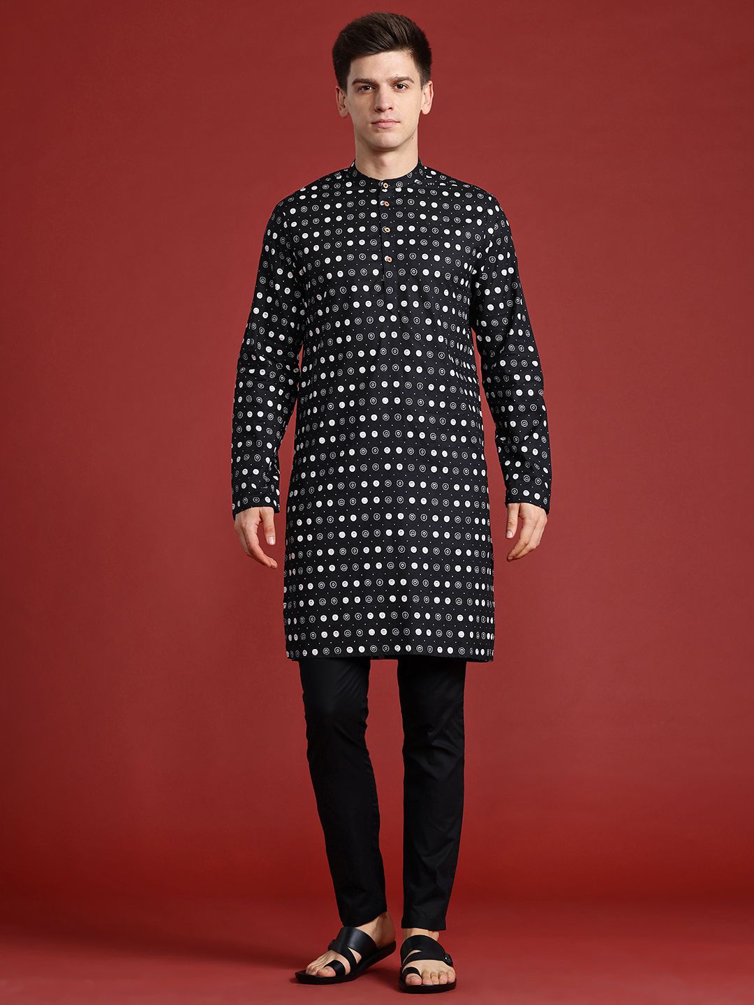 Anouk Printed Regular Pure Cotton Kurta with Trousers