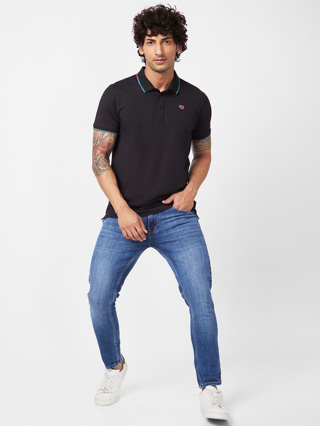 SPYKAR Polo Collar Slim Fit Cotton Casual T-Shirt