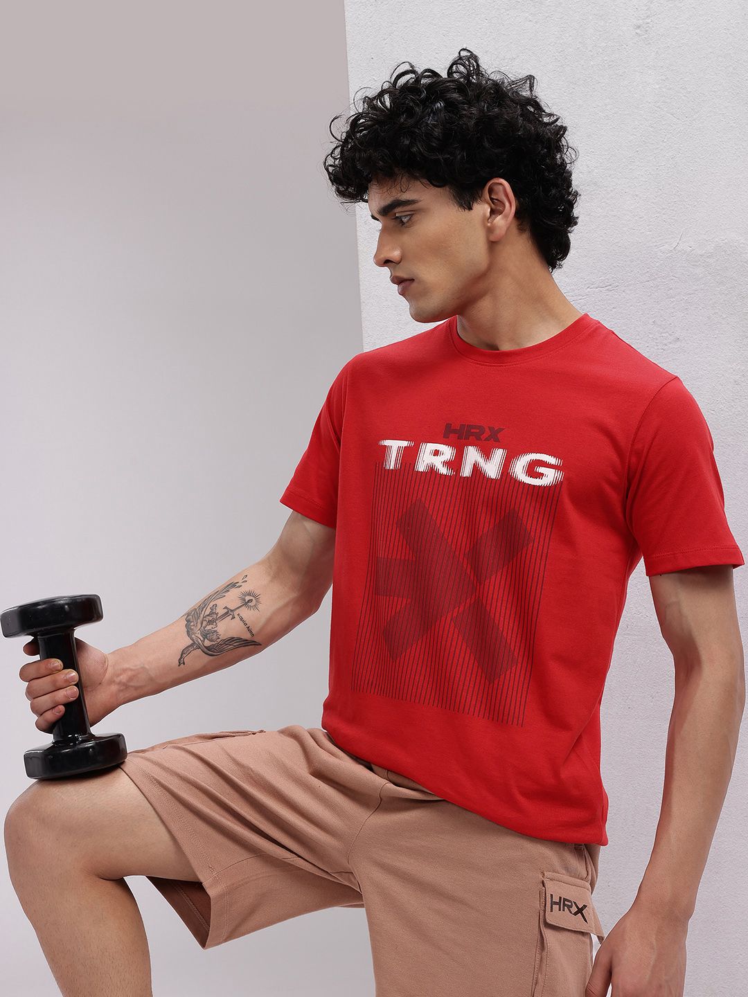 HRX by Hrithik Roshan Men Brand Logo Printed Training T-shirt