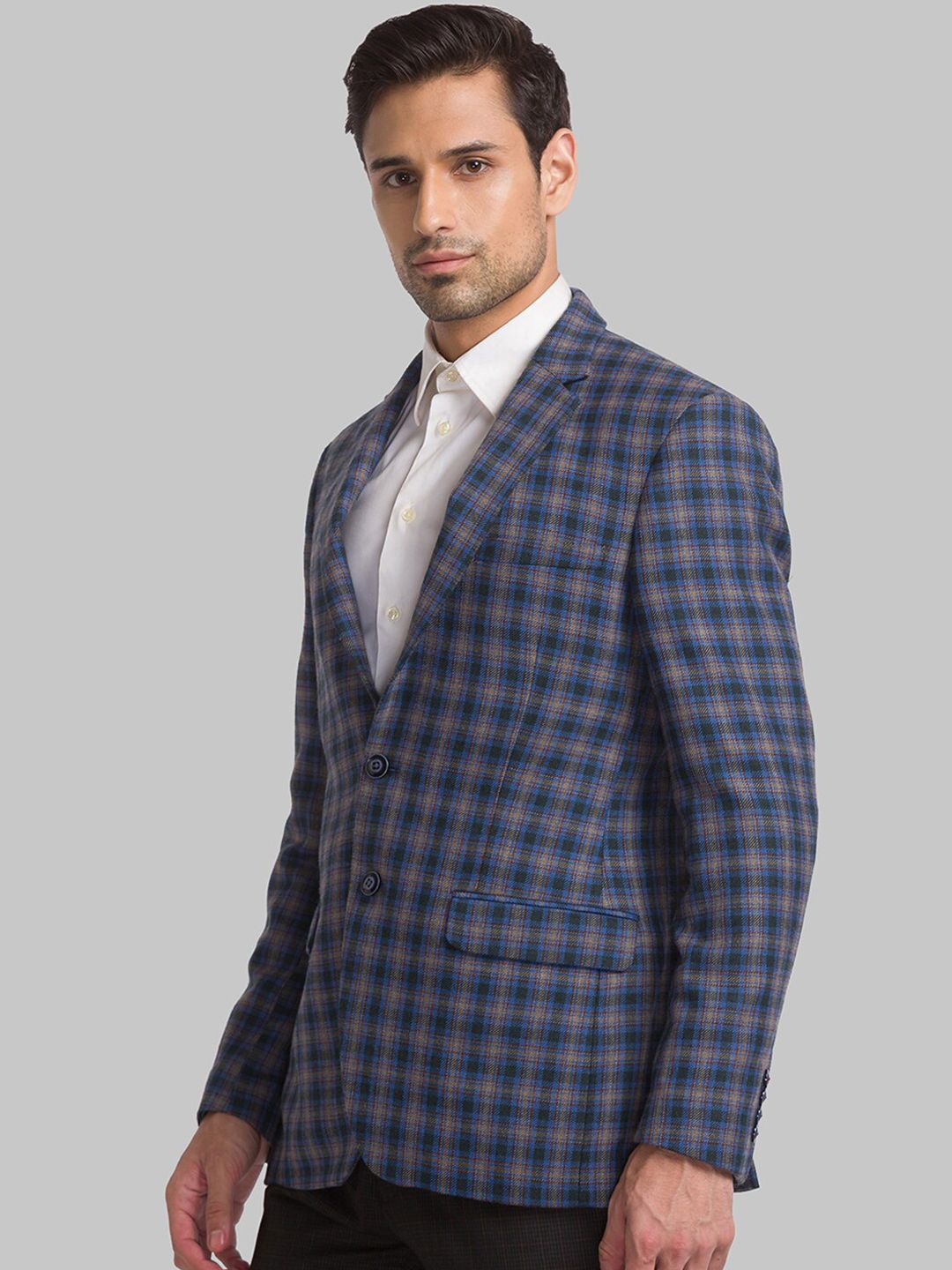 Raymond Men Checked Single Breasted Blazers
