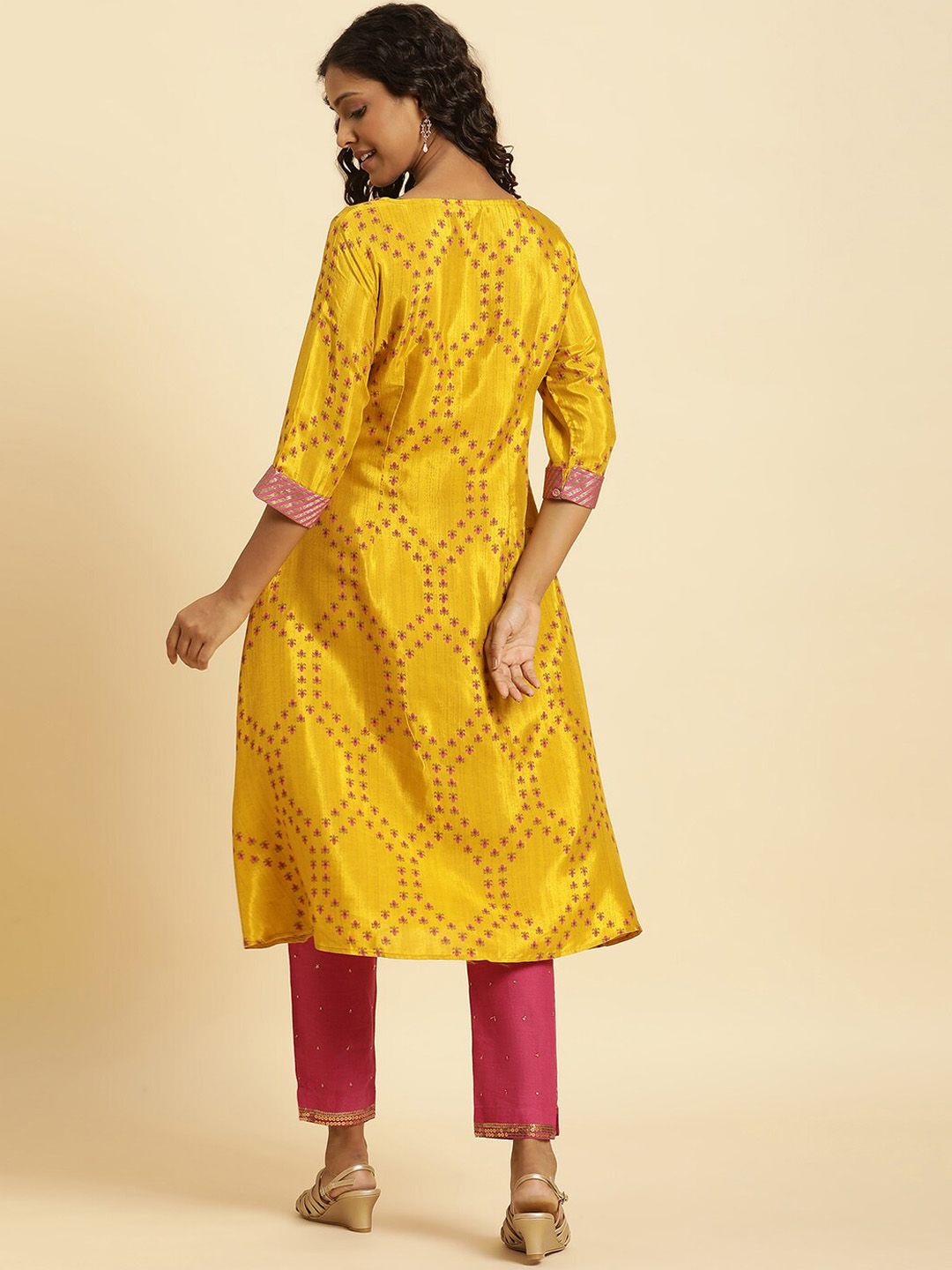 W Ethnic Motifs Printed Anarkali Kurta