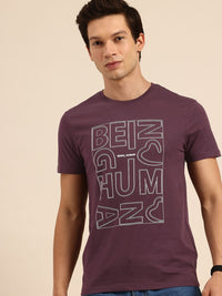 Being Human Pure Cotton Brand Logo Printed Slim Fit T-shirt