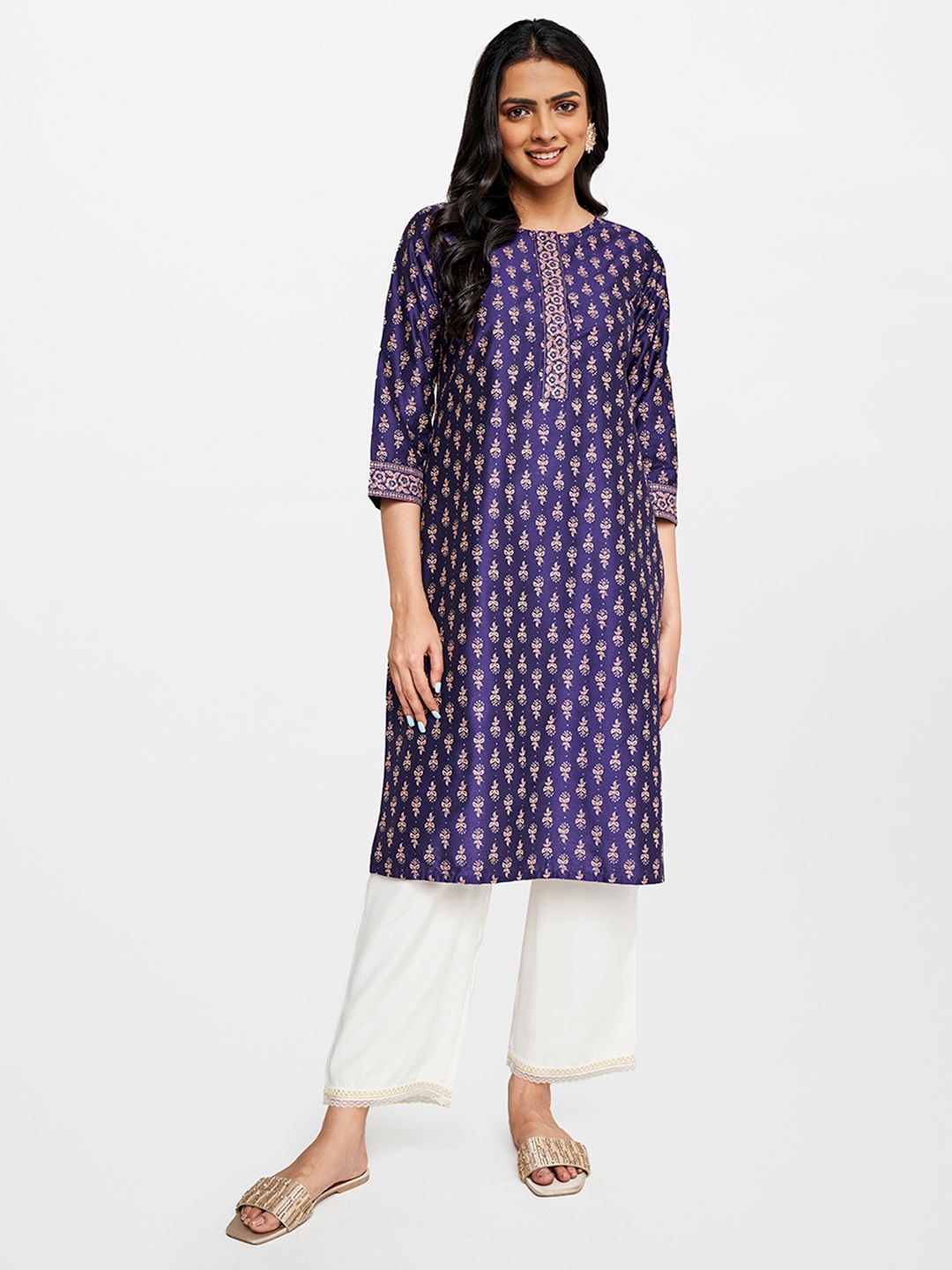 Global Desi Women Loose Fit Trousers