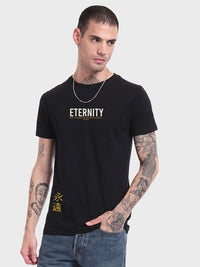 Bewakoof Black Eternity Graphic Printed T-shirt