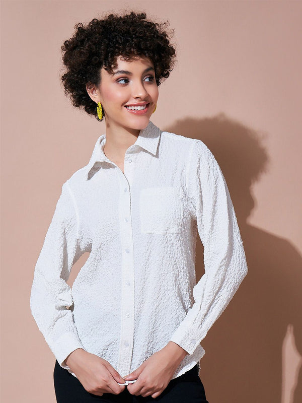 SASSAFRAS BASICS Self Designed Casual Shirt