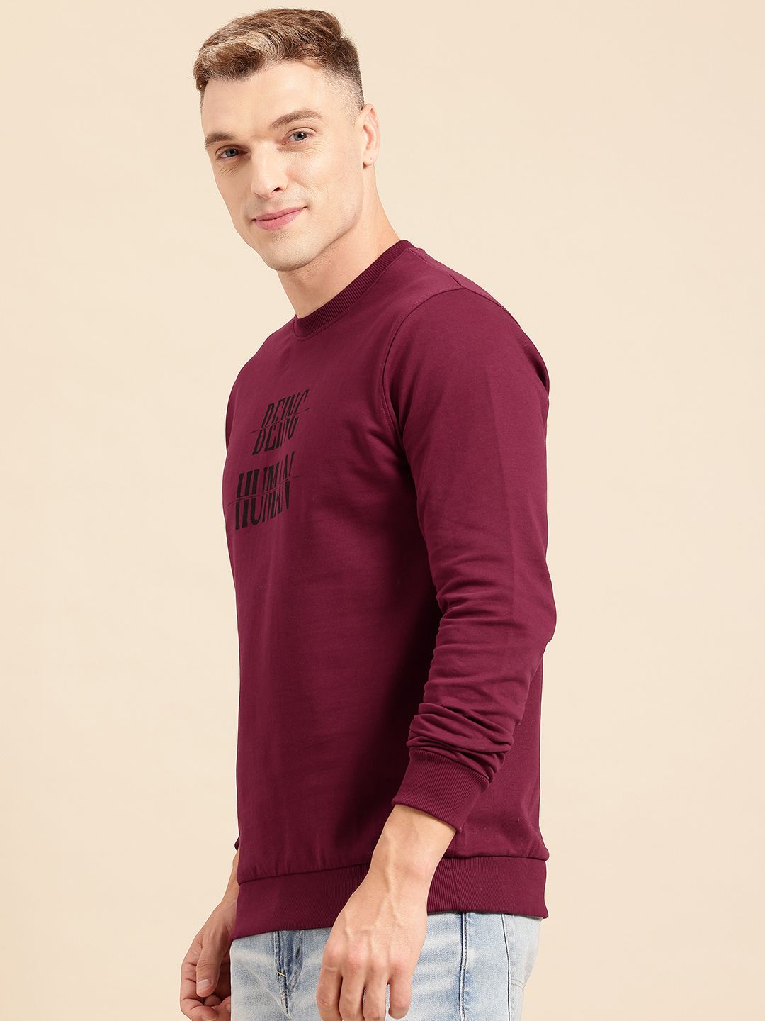 Being Human Men Pure Cotton Sweatshirt