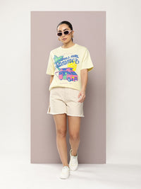 DILLINGER Graphic Printed Oversized Pure Cotton T-Shirt