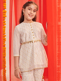 pspeaches Girls Paisley Printed Regular Kurta with Sharara