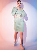 STREET 9 Fleece Hooded Sweatshirt With Skirt