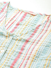 DressBerry Striped A-Line Midi Dress