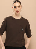 Difference of Opinion Women Oversized Drop Shoulder Ultra Soft Drapey Cotton T-Shirt