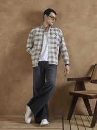 DENNISON Oversized Checked Cuban Collar Shirt