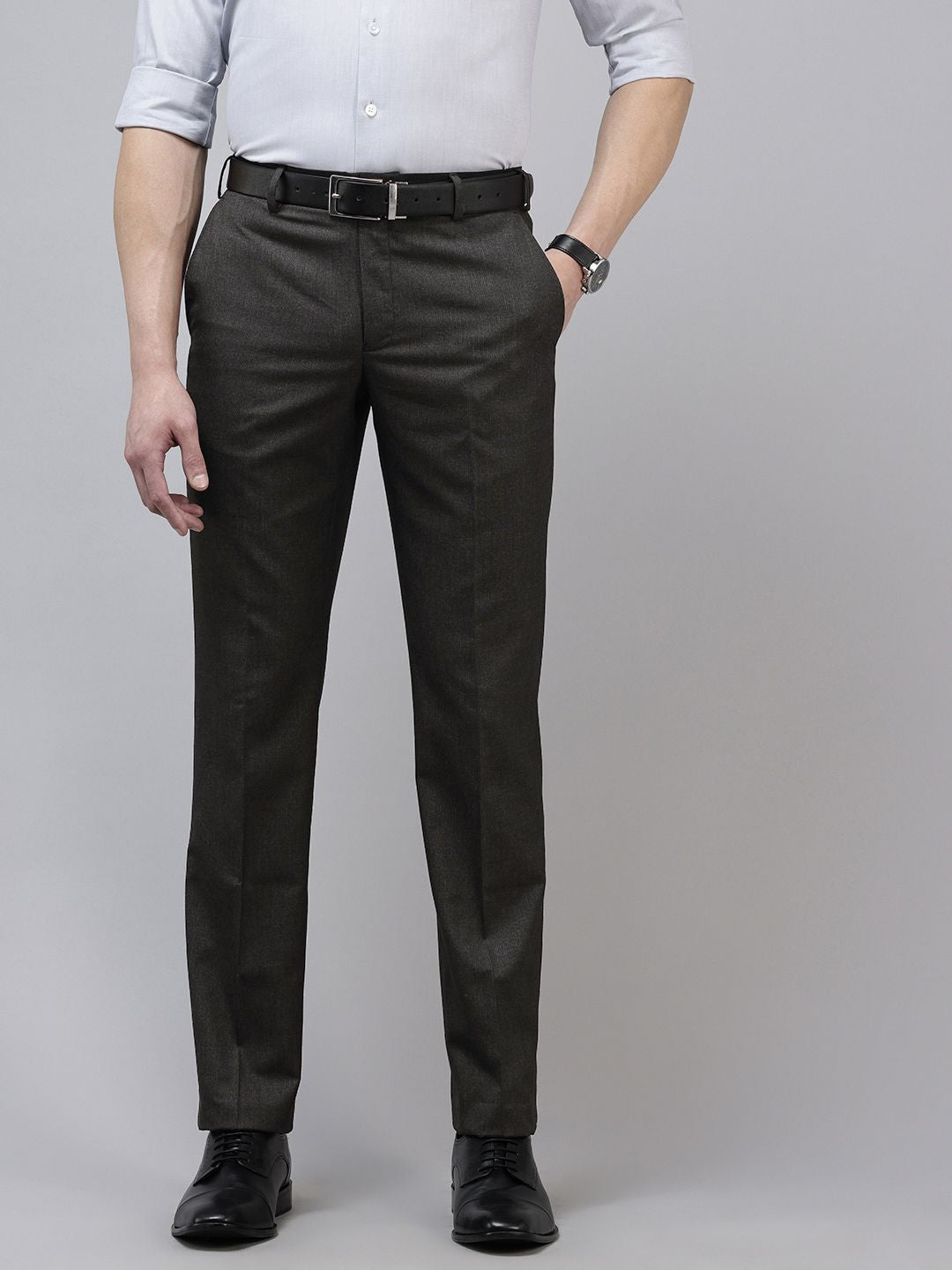 Park Avenue Men Striped Formal Trousers