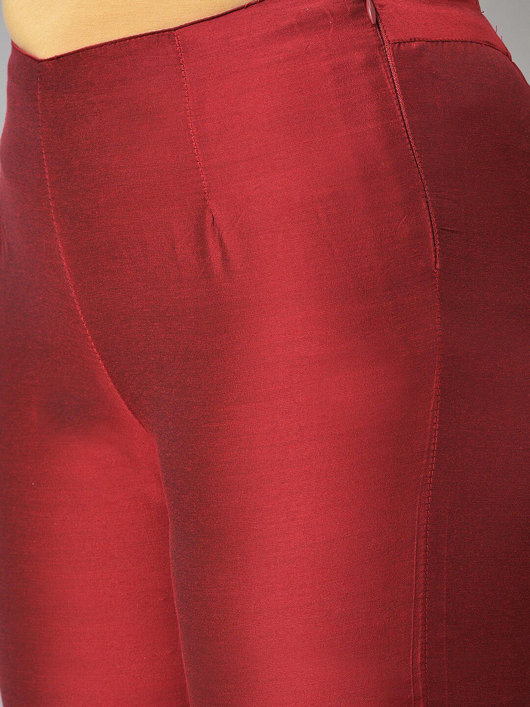 W Women Hem Design Slim Fit Cigarette Trousers