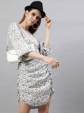 STREET 9 Black Crepe A-Line Dress