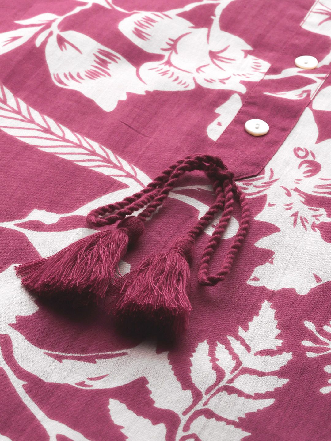 Indo Era Floral Printed Pure Cotton Kurta