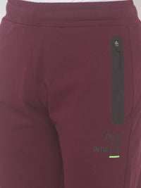SPYKAR Men Maroon Solid Slim Fit Track Pants
