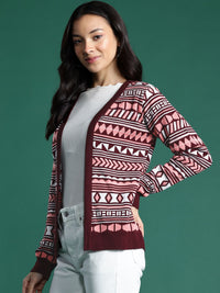 DressBerry Self Designed Front Open Sweater