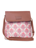 ZOUK Floral Printed Swagger Sling Bag With Pouch