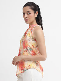 RAREISM Floral Print Halter Neck Cotton Top